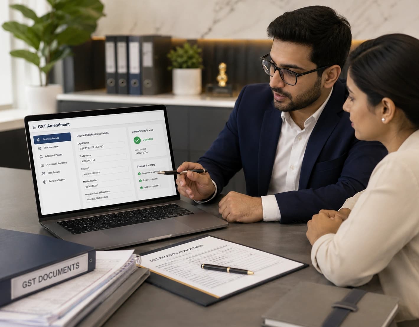 GST amendment and REG-14 filing service with ComplyLocal