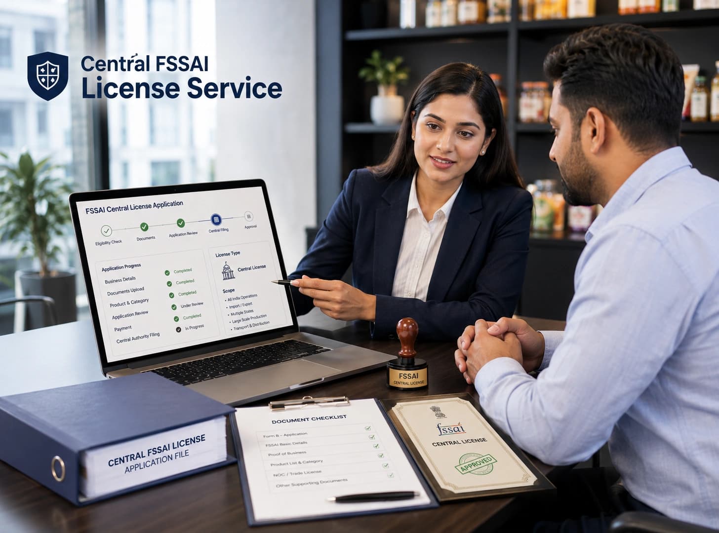 Central FSSAI license service with ComplyLocal