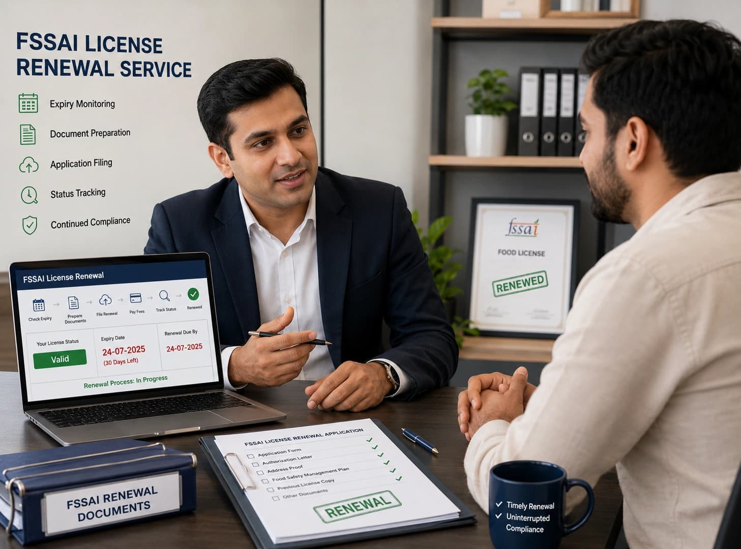 FSSAI license renewal service with ComplyLocal