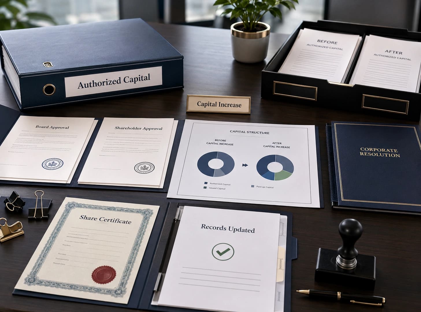 Authorized capital increase service with ComplyLocal