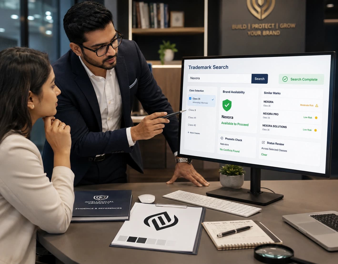 Trademark search service with wordmark phonetic and class checks