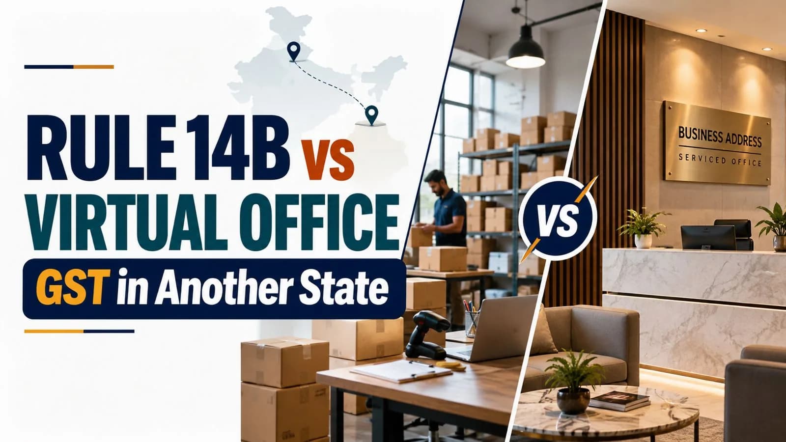 Rule 14B vs virtual office for GST in another state