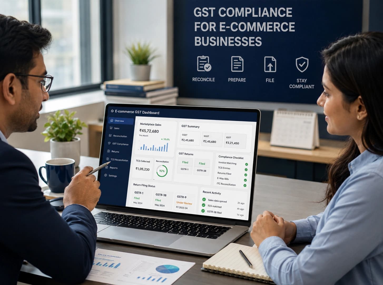 E-commerce GST return filing and compliance service workflow