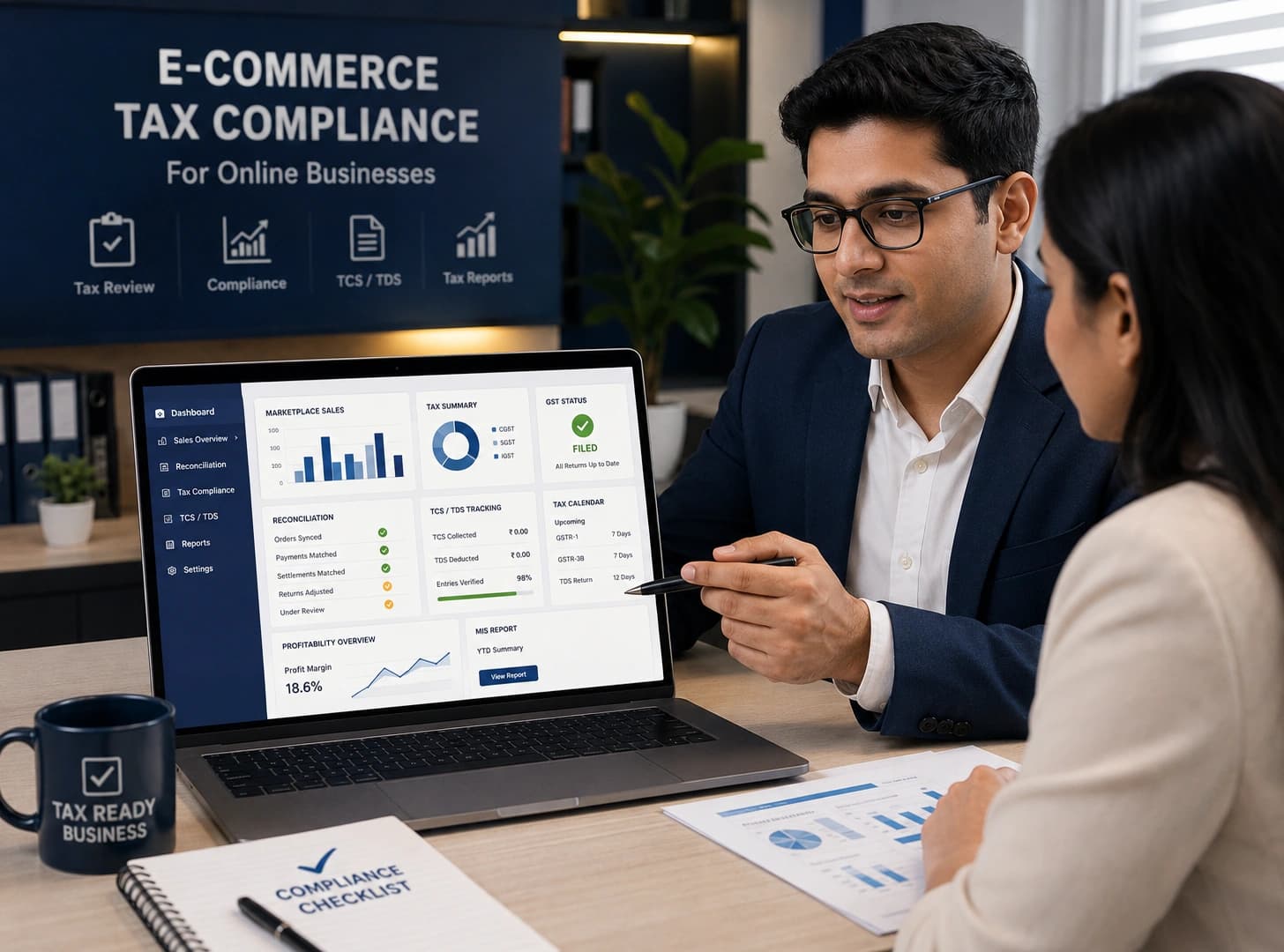 E-commerce tax compliance service for TDS, GST and marketplace tax records
