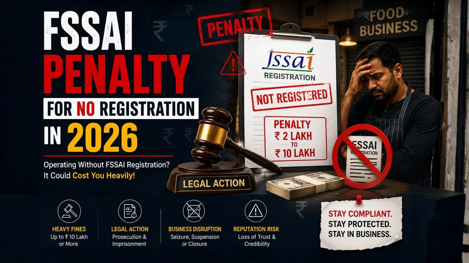 FSSAI Penalty For No Registration
